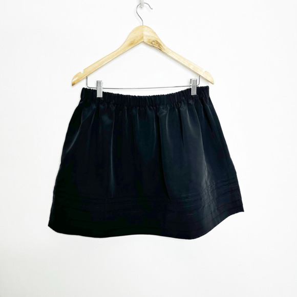 ALEXIS A line Mini SKIRT black pleated classic designer womens size medium M - Picture 4 of 5
